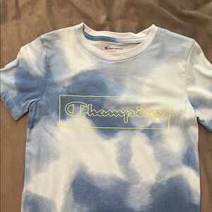 Champion Kids Blue and White Tee